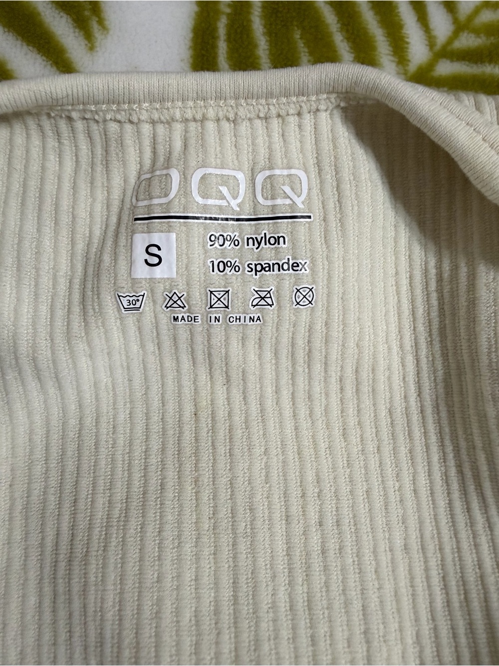OGG Cream Ribbed Stretch Romper - Picture 3 of 3